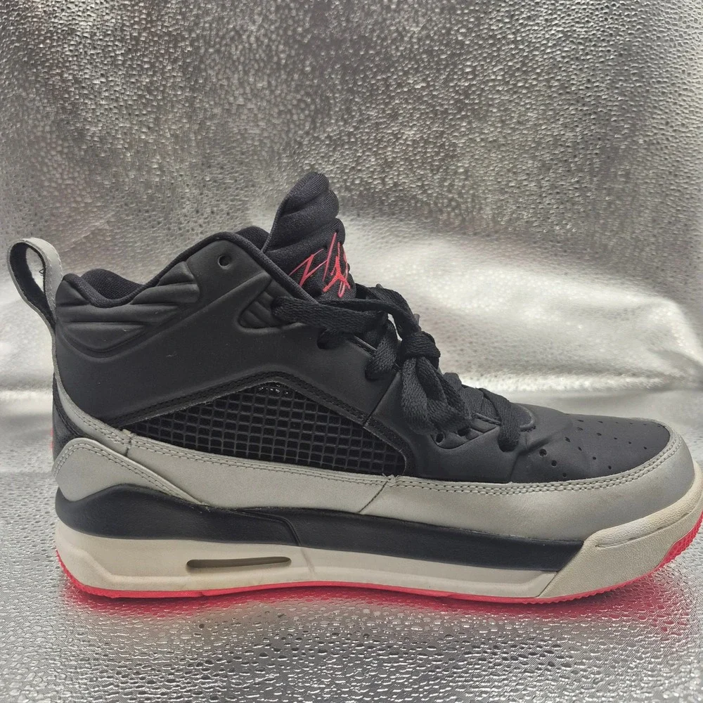 Jordan Flight 9.5 Black Wolf Grey Sport Red Sneakers 654975-060 Mens 6.5Y